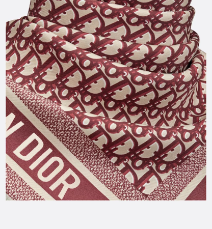 DIOR OBLIQUE DIORTWIN 90 SQUARE SCARF